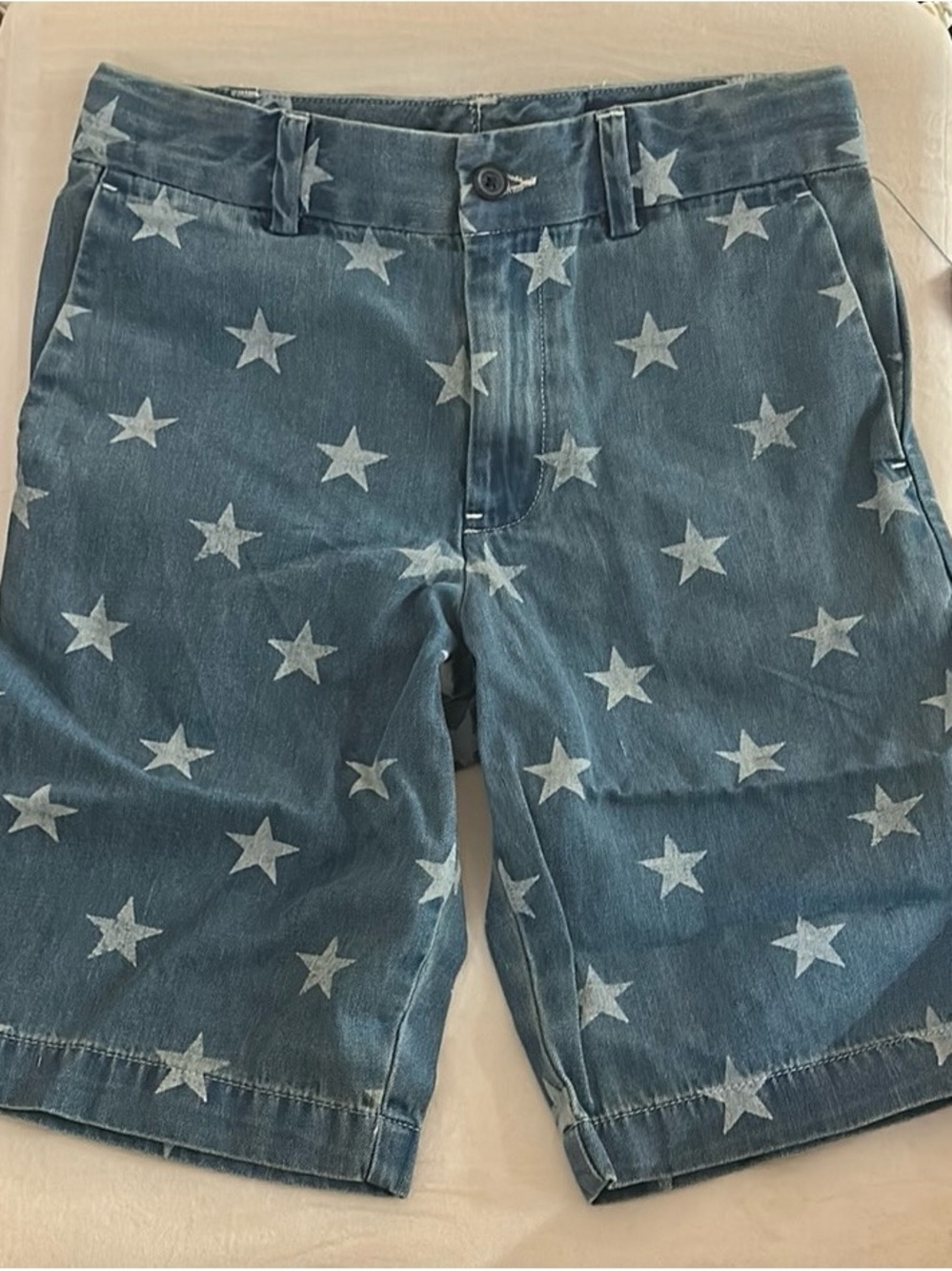 Polo by Ralph Lauren Blue Star-Print Denim Shorts - Boys size 12
